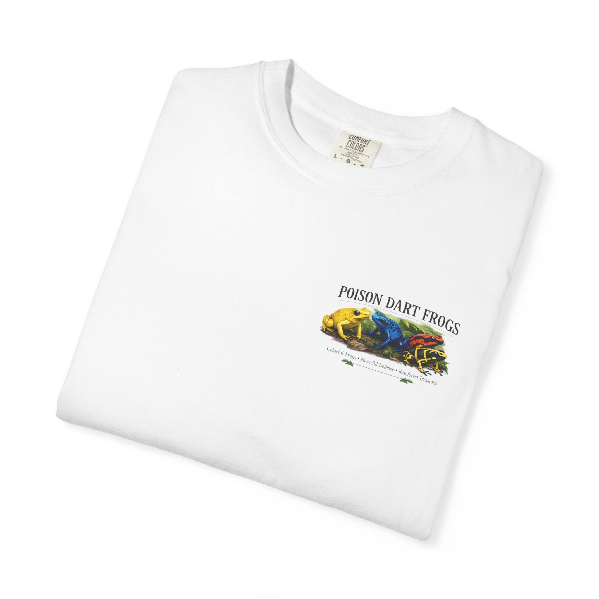 Poison Dart Frogs T-shirt | Colorful Frog Illustration, Amphibian Species Chart
