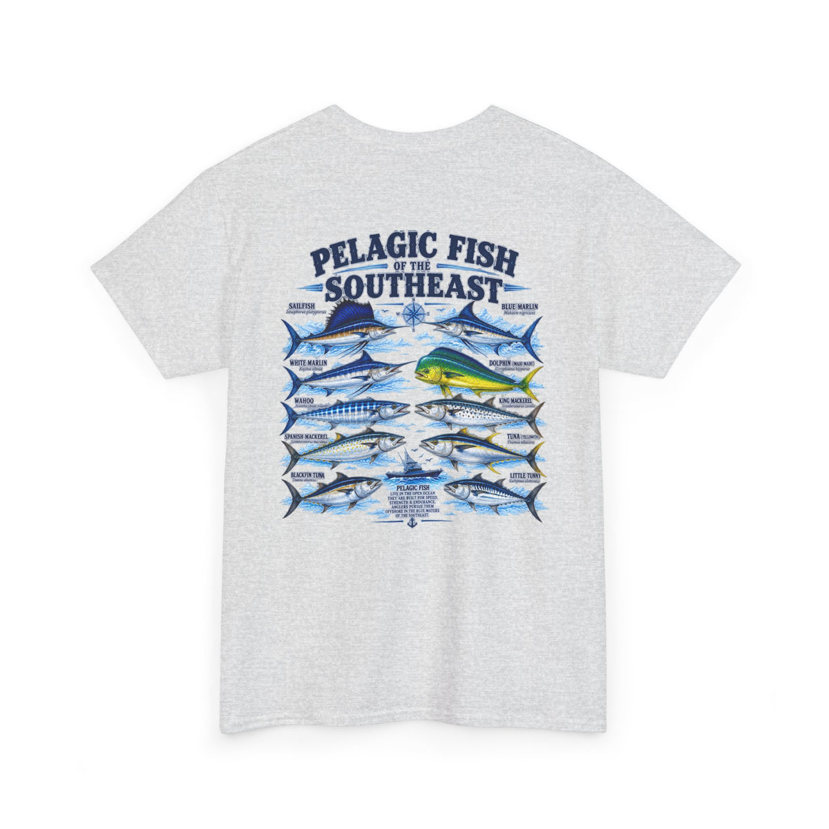Pelagic Fish of the Southeast T-Shirt — Chart Graphic Fishing Tee