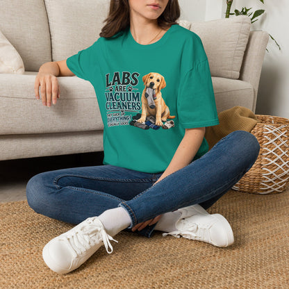 Lab Retriever T‑Shirt – "Labs Are Vacuum Cleaners" Cute Puppy Dog Tee
