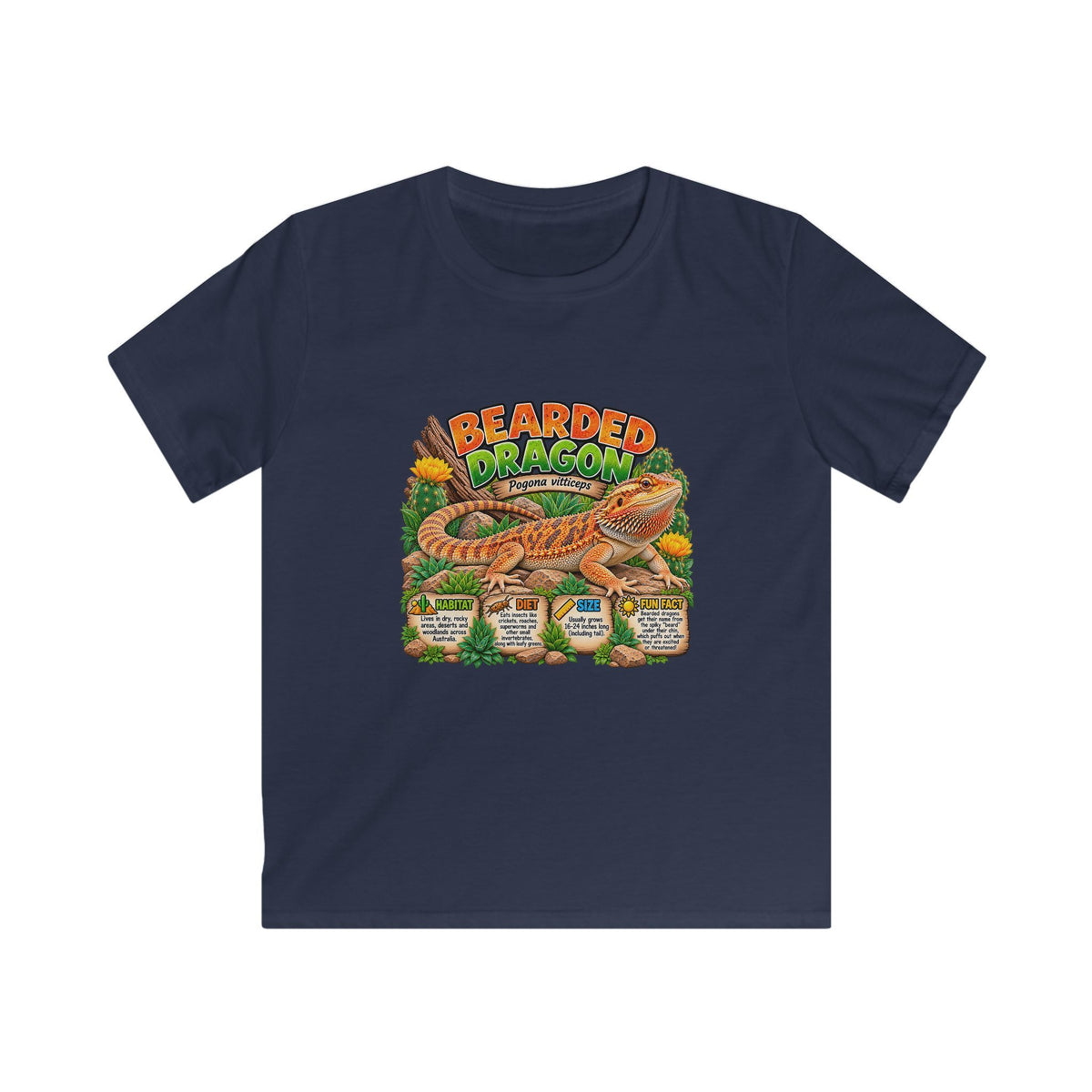Kids T-Shirt — 'Bearded Dragon' Reptile Lover Tee