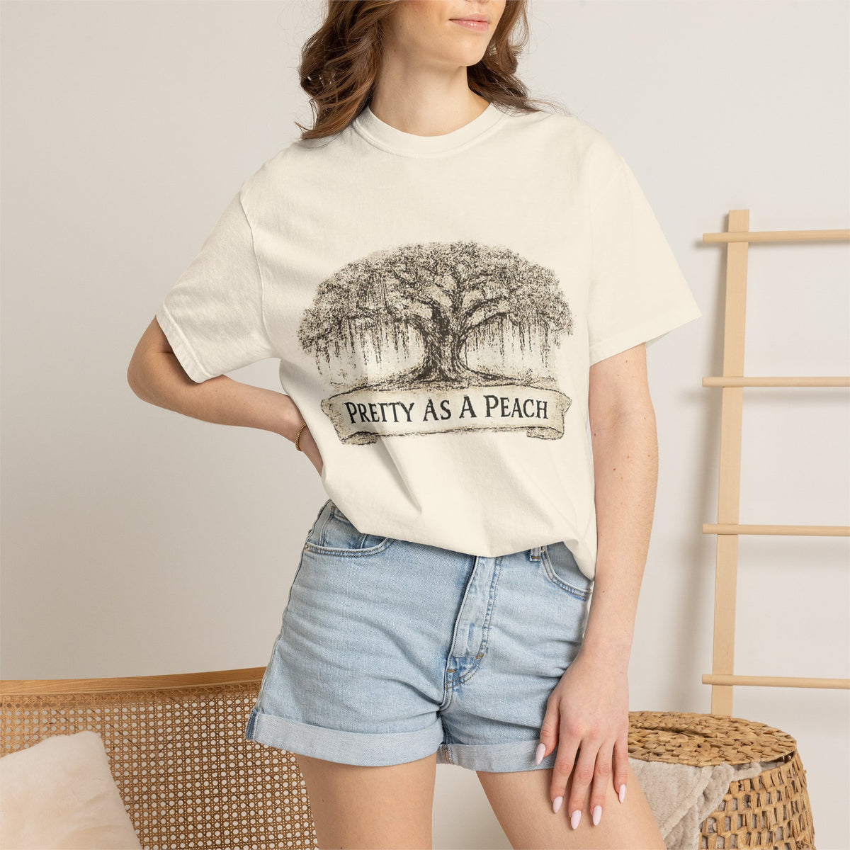 Pretty As A Peach T-Shirt — Southern Oak Vintage Graphic Tee