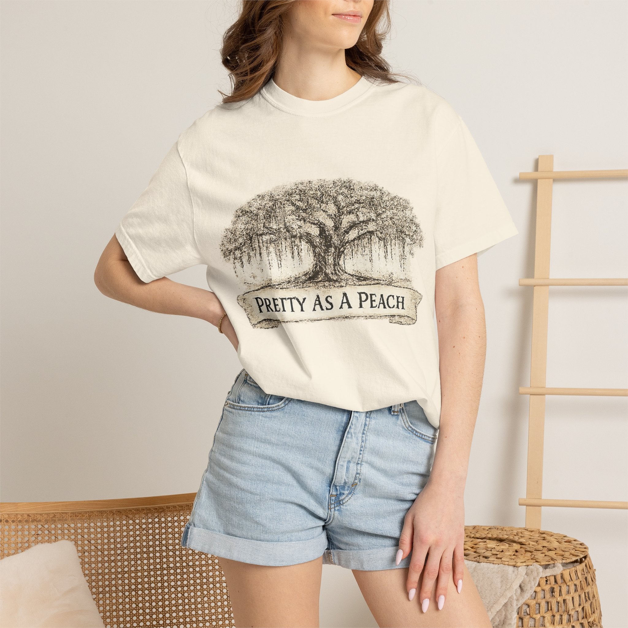 Pretty As A Peach T-Shirt — Southern Oak Vintage Graphic Tee
