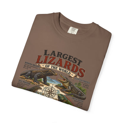 Lizards Graphic T-Shirt — "Largest Lizards of the World" Vintage Nature Tee