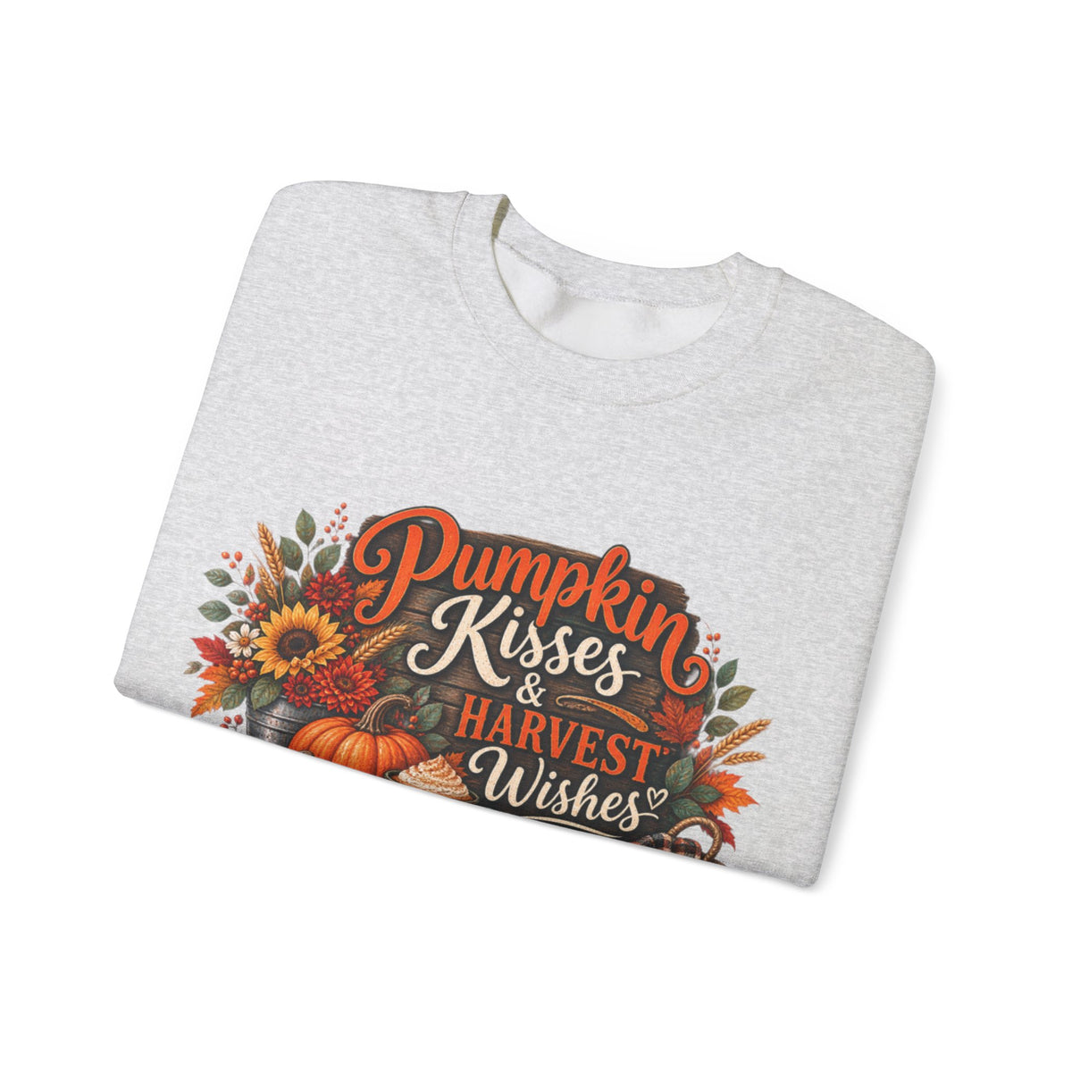 Pumpkin Kisses & Harvest Wishes Crewneck Sweatshirt