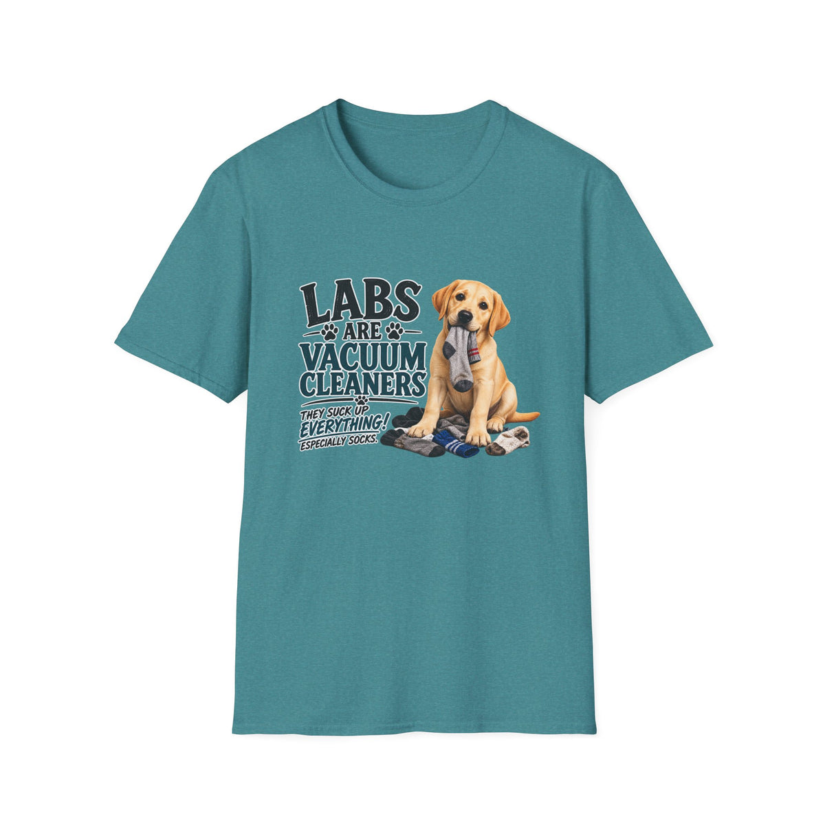 Lab Retriever T‑Shirt – "Labs Are Vacuum Cleaners" Cute Puppy Dog Tee