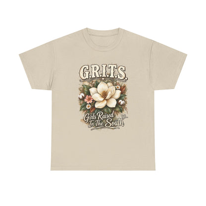 Grits Magnolia Tee — "Girls Raised in the South" Southern Floral Shirt