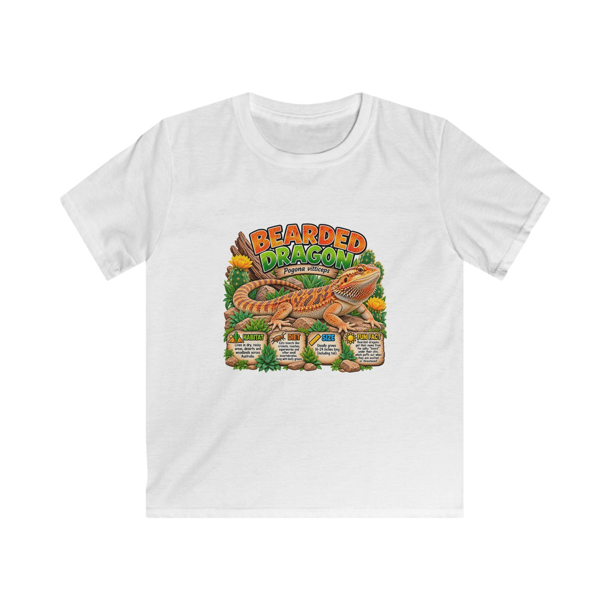 Kids T-Shirt — 'Bearded Dragon' Reptile Lover Tee