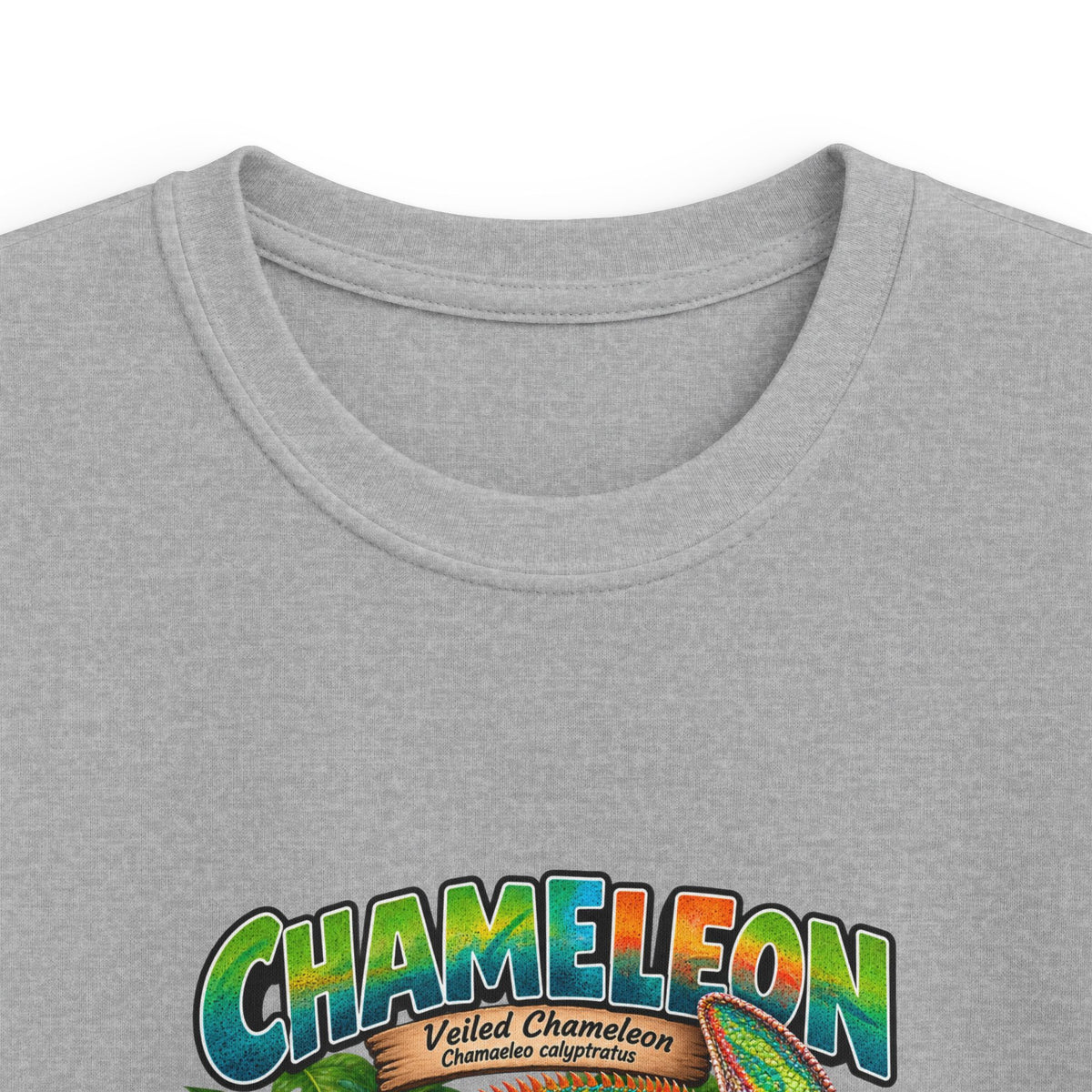 Kids Chameleon T‑Shirt — Colorful Tropical Reptile Graphic Tee