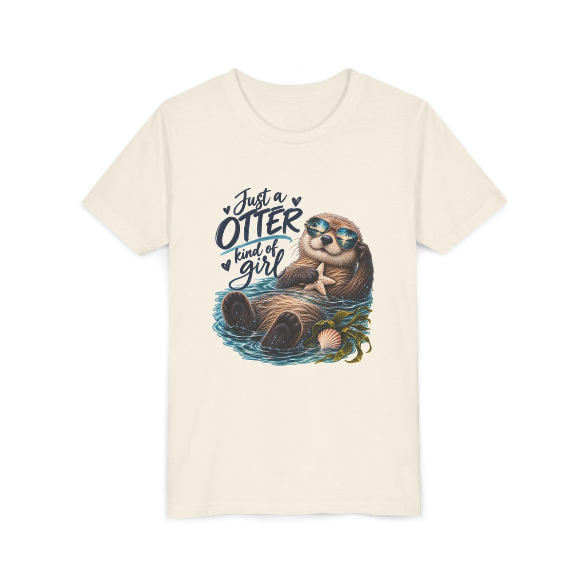 Youth Tee - "Just an Otter Kind of Girl" Cute Otter Graphic Shirt