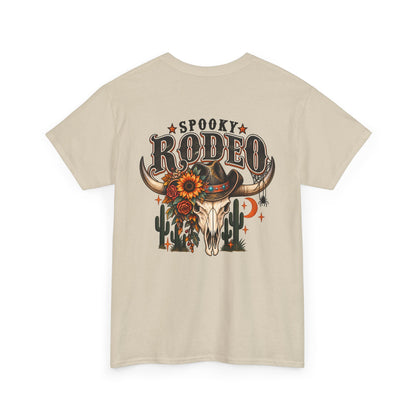 Spooky Rodeo Tee — Halloween Western Skull & Sunflower Graphic T-Shirt