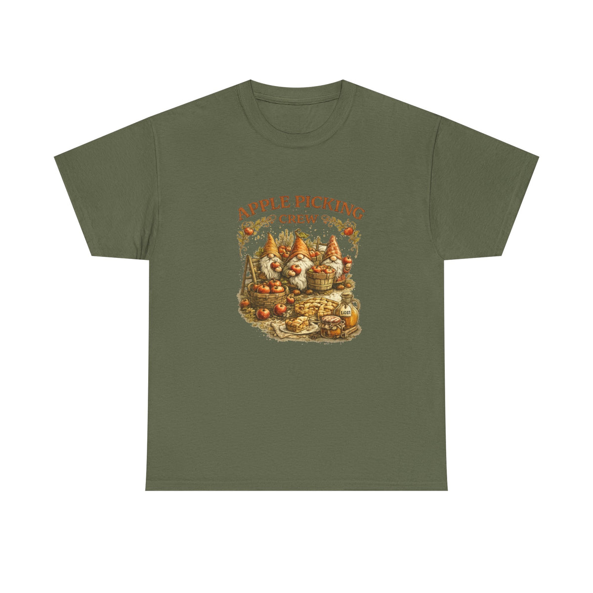 Apple Picking Crew T-Shirt — Vintage Fall Orchard Graphic Tee