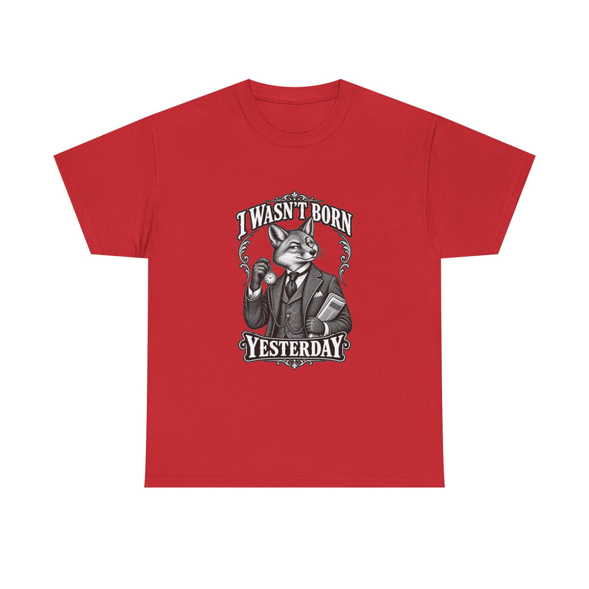 Vintage Fox Graphic Tee — "I Wasn't Born Yesterday" Funny Retro Animal T-Shirt