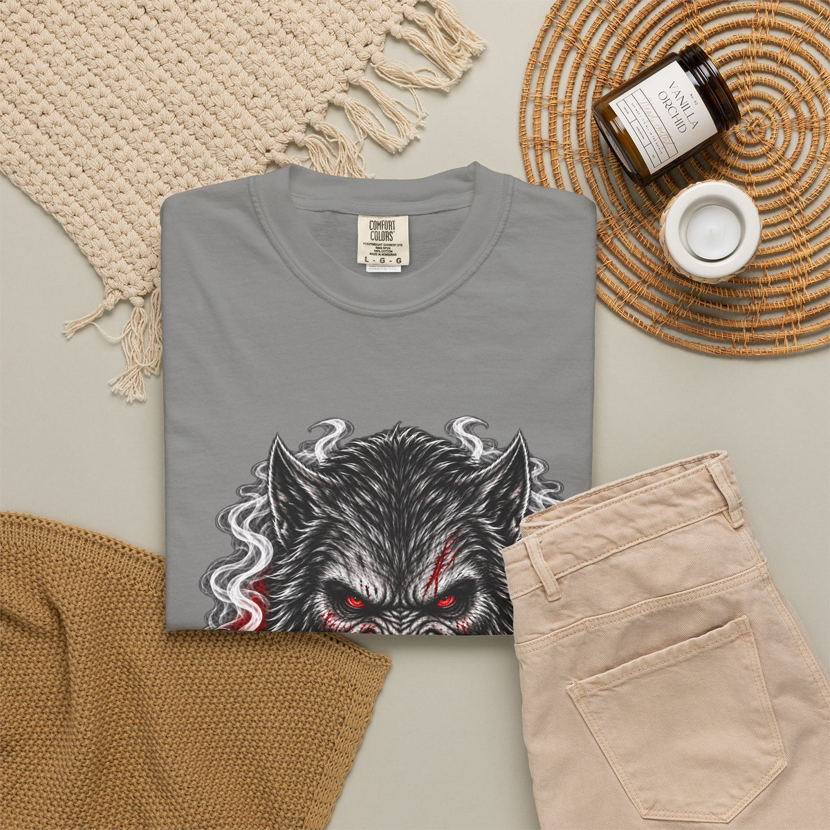 Wolf Head Graphic T-Shirt — Bloody Howl Horror Tee