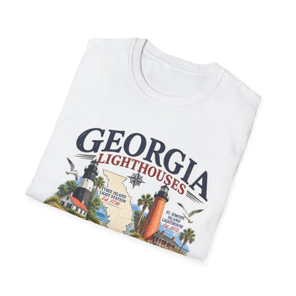 Georgia Lighthouses T-Shirt — Vintage Coastal Tee