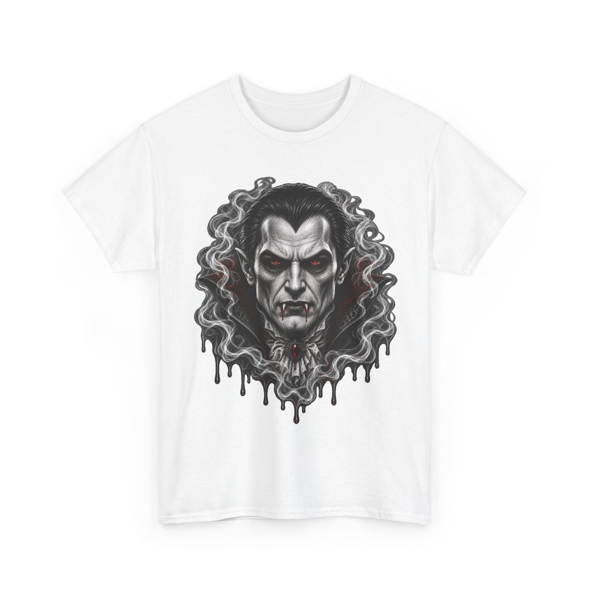 Vampire Face Graphic Tee — Gothic Horror Dracula T-Shirt