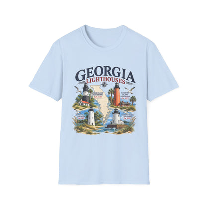 Georgia Lighthouses T-Shirt — Vintage Coastal Tee