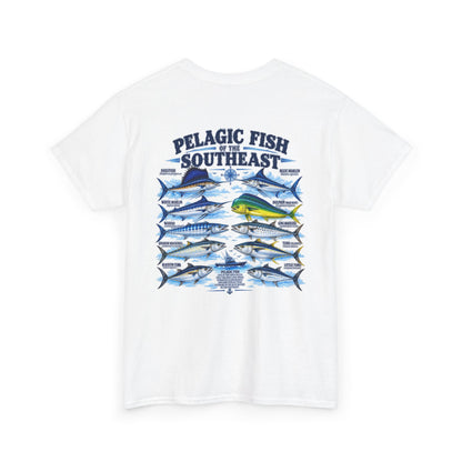 Pelagic Fish of the Southeast T-Shirt — Chart Graphic Fishing Tee