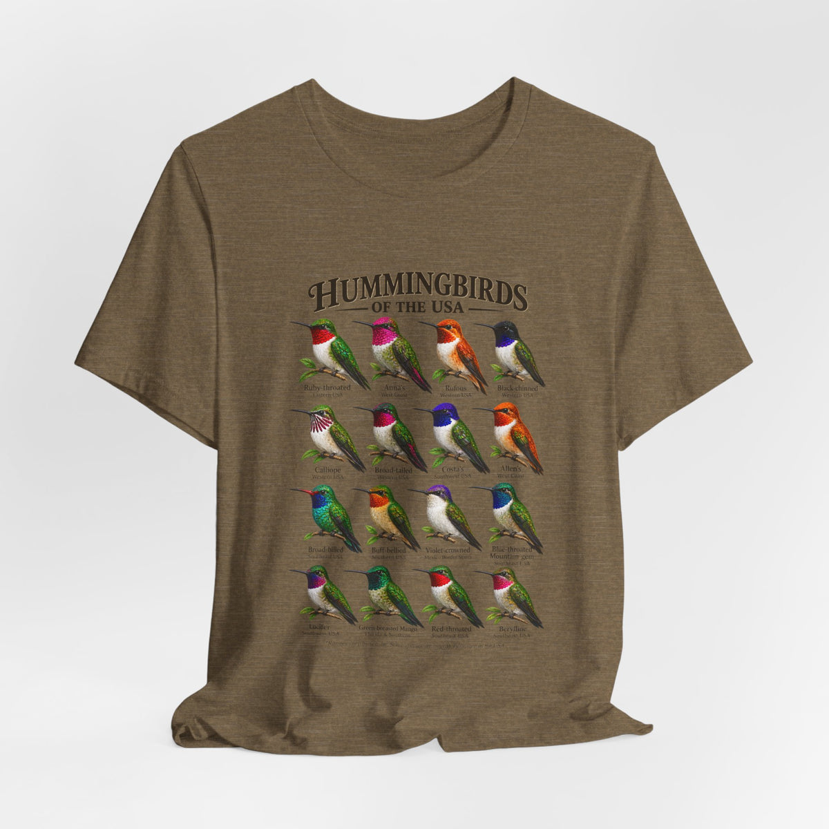 Hummingbirds of the USA Tee — Illustrated Guide T-Shirt