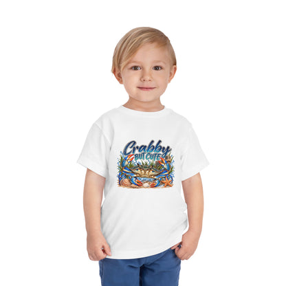 Crabby But Cute Toddler Tee – Cute Beach Crab Graphic Shirt for Kids