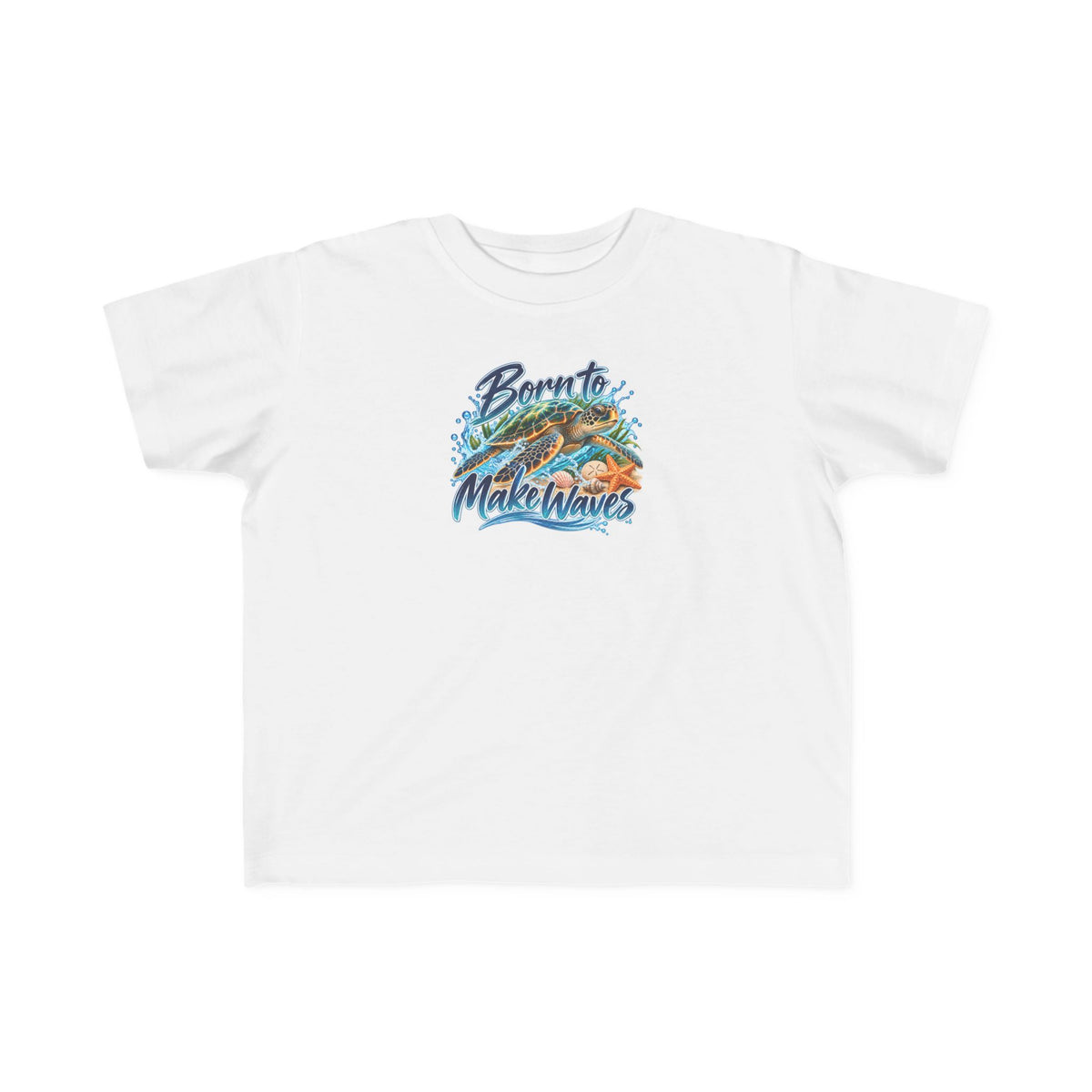 Toddler Tee - "Born to Make Waves" Surf Graphic Kids Shirt