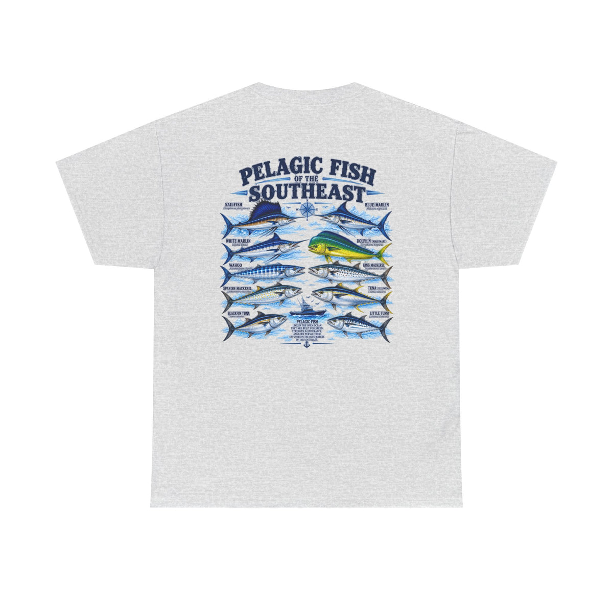 Pelagic Fish of the Southeast T-Shirt — Chart Graphic Fishing Tee