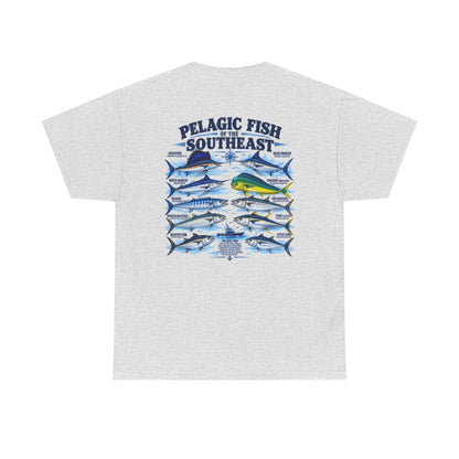 Pelagic Fish of the Southeast T-Shirt — Chart Graphic Fishing Tee