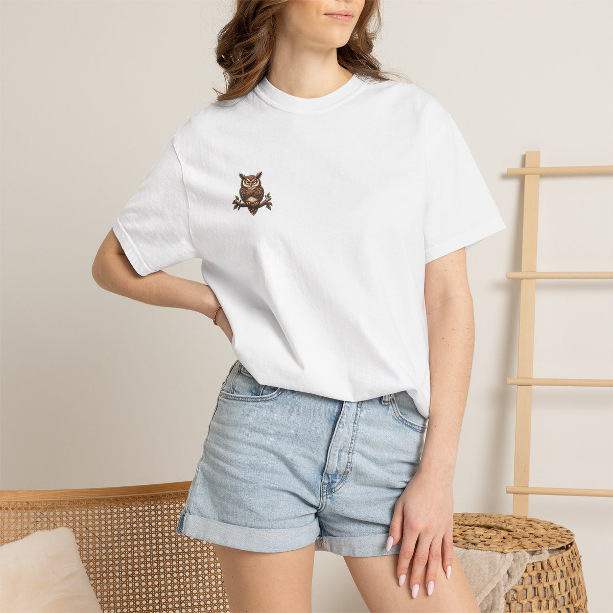 I Don’t Give a Hoot Owl T-Shirt — Funny Autumn Woodland Graphic Tee