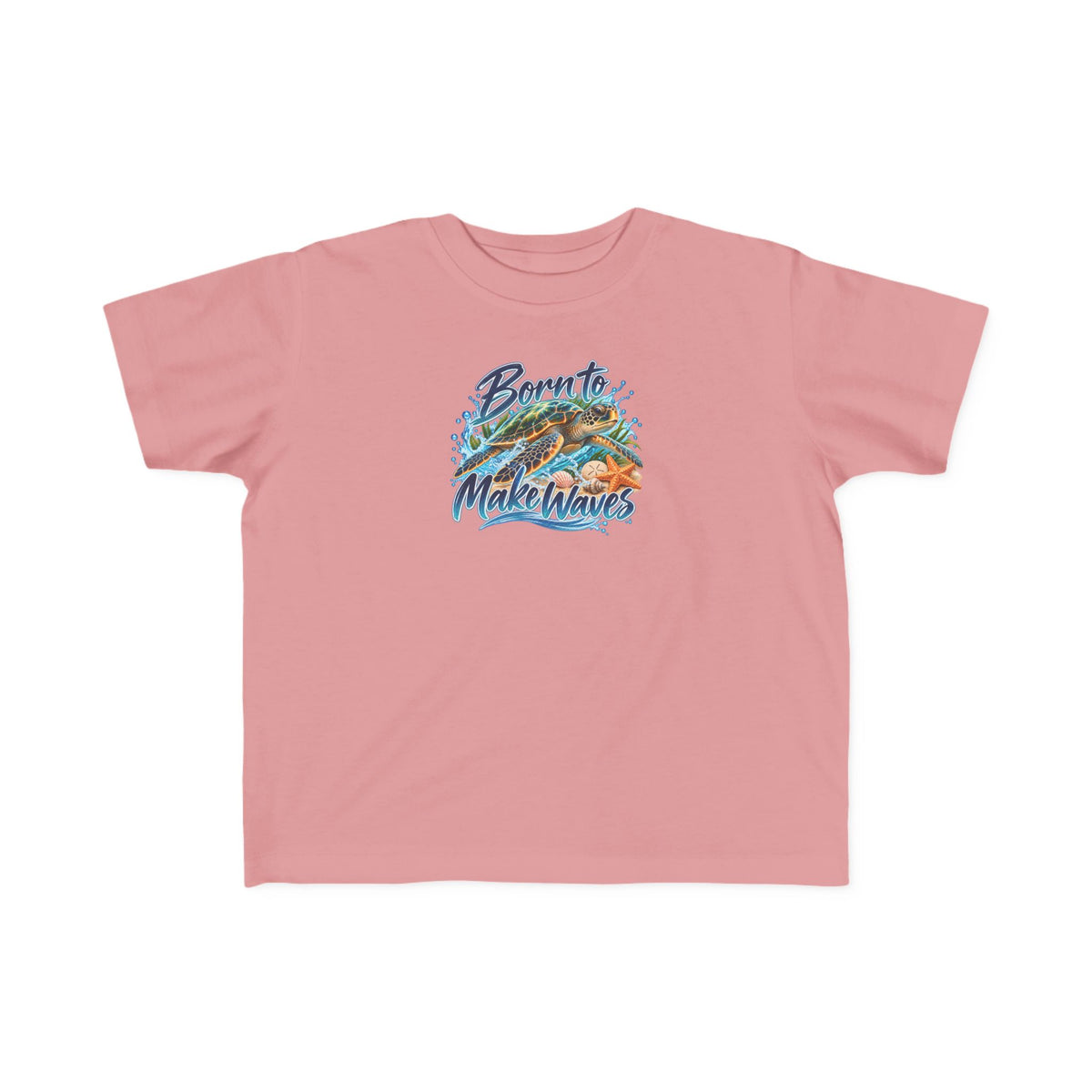 Toddler Tee - "Born to Make Waves" Surf Graphic Kids Shirt