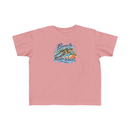 Toddler Tee - "Born to Make Waves" Surf Graphic Kids Shirt