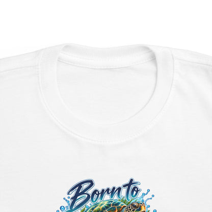 Toddler Tee - "Born to Make Waves" Surf Graphic Kids Shirt