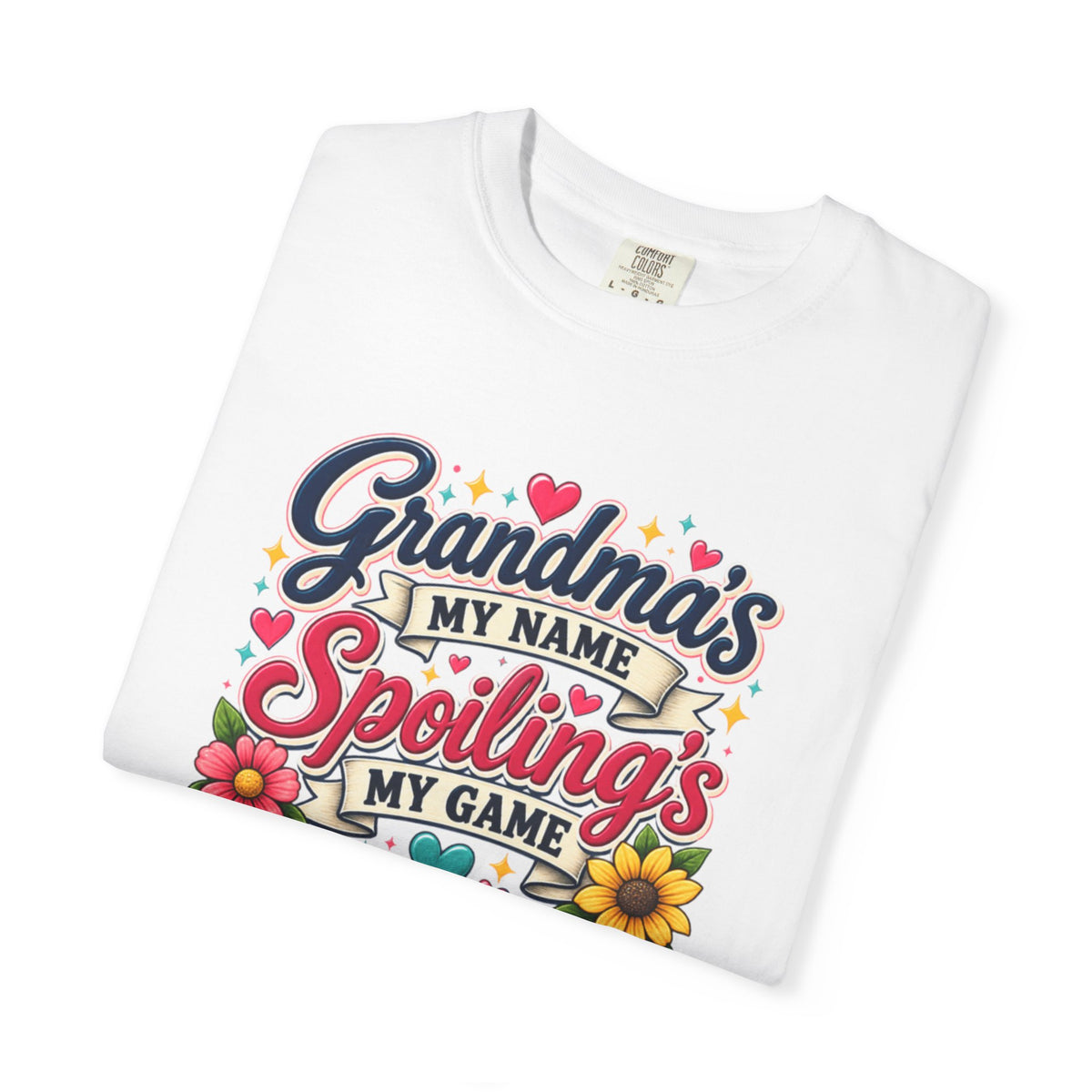 Grandma's My Name Spoiling's My Game T-Shirt | Floral Retro Design