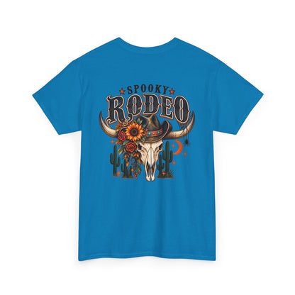 Spooky Rodeo Tee — Halloween Western Skull & Sunflower Graphic T-Shirt