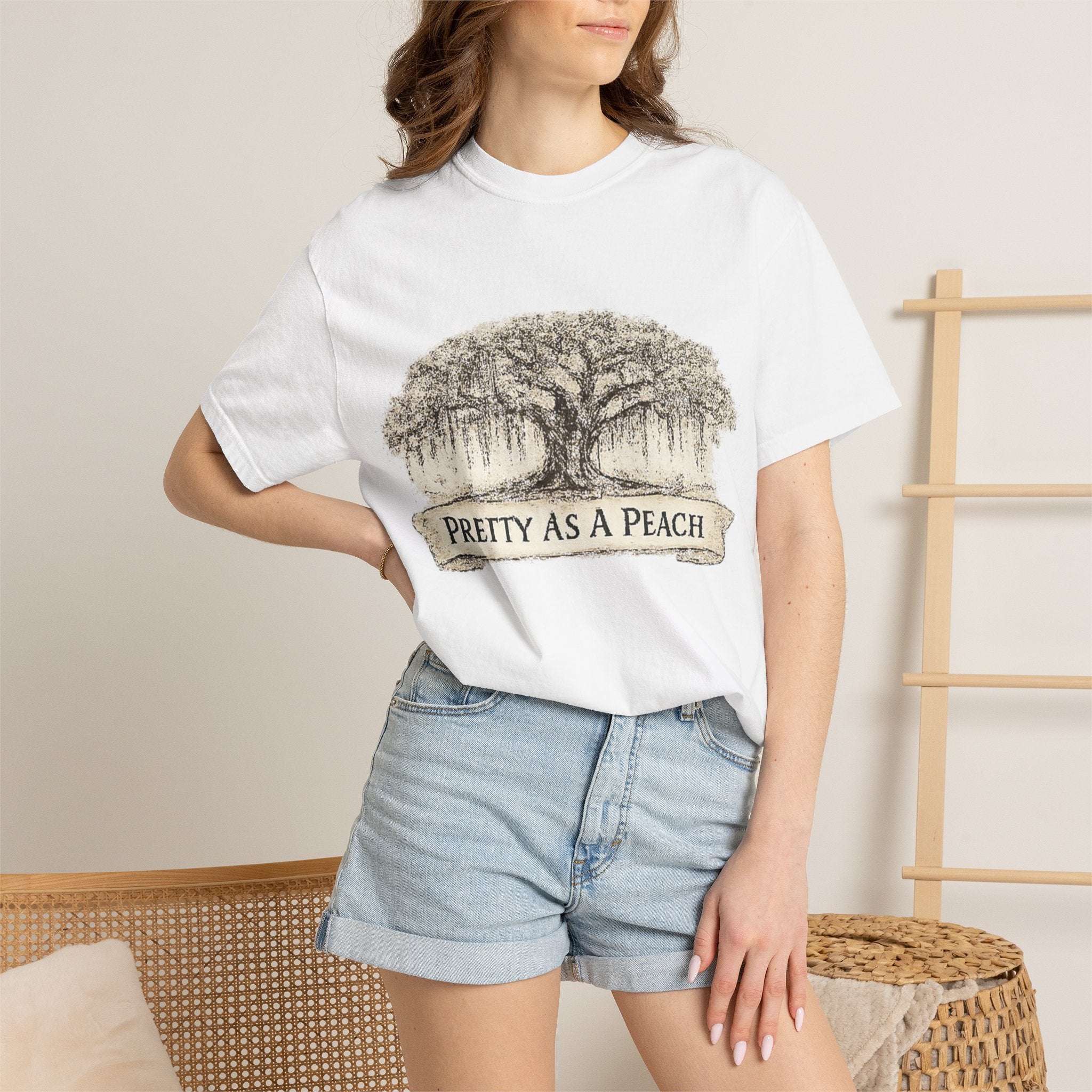 Pretty As A Peach T-Shirt — Southern Oak Vintage Graphic Tee