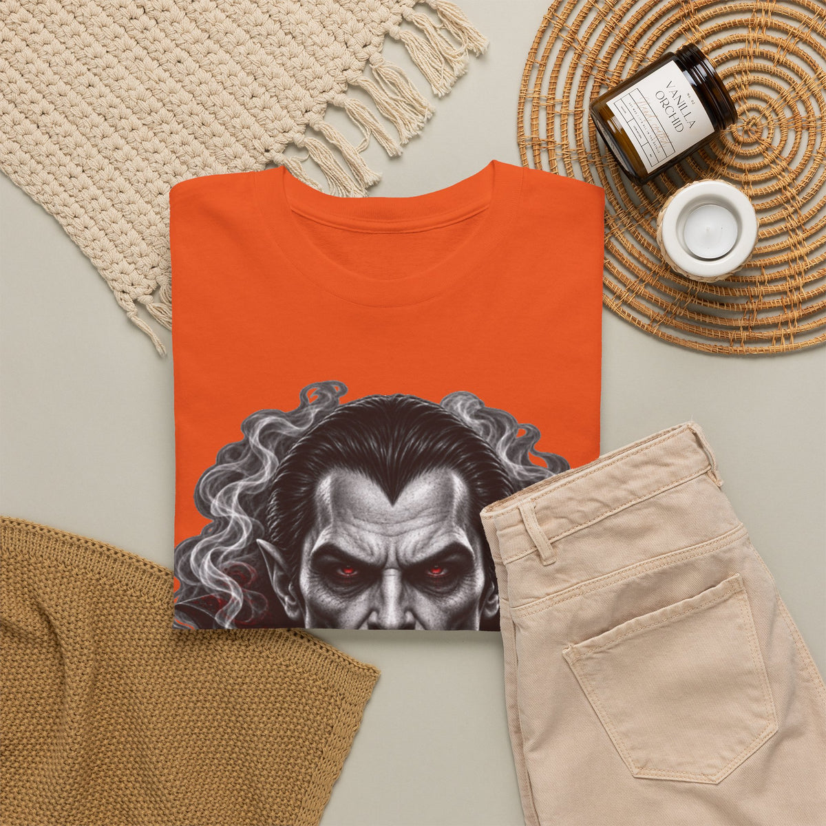 Vampire Face Graphic Tee — Gothic Horror Dracula T-Shirt