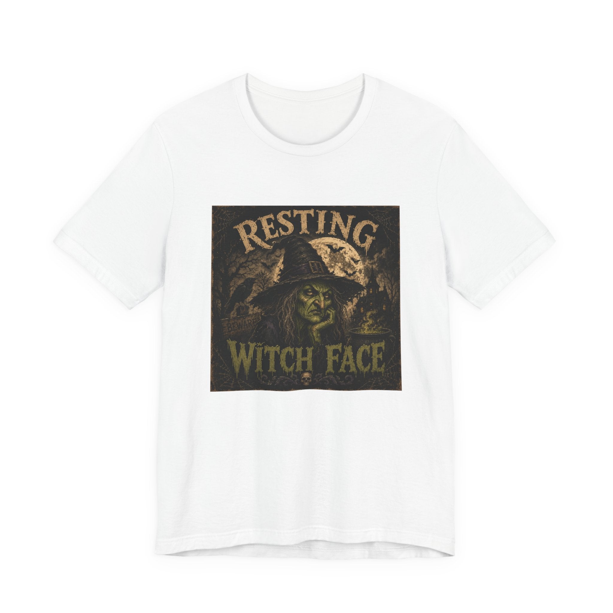 Resting Witch Face T-Shirt | Witch Illustration, Halloween Tee