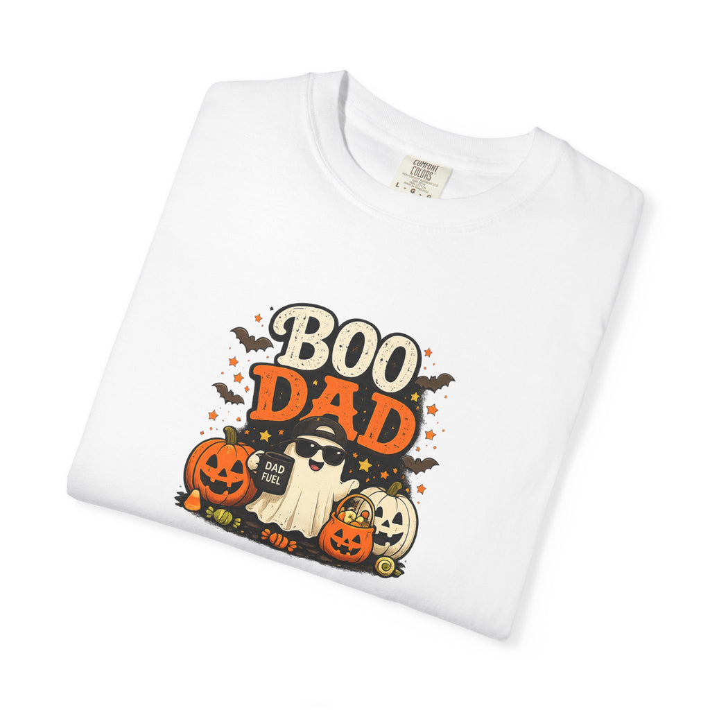Boo Dad T-Shirt — Halloween Ghost & Pumpkins Dad Tee