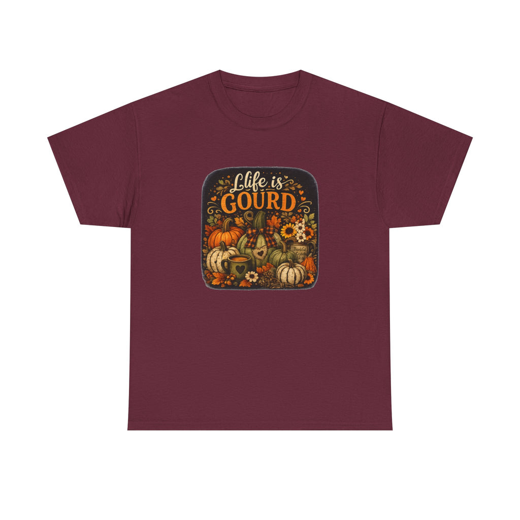 Life Is Gourd Fall T-Shirt — Pumpkin Harvest Thanksgiving Tee