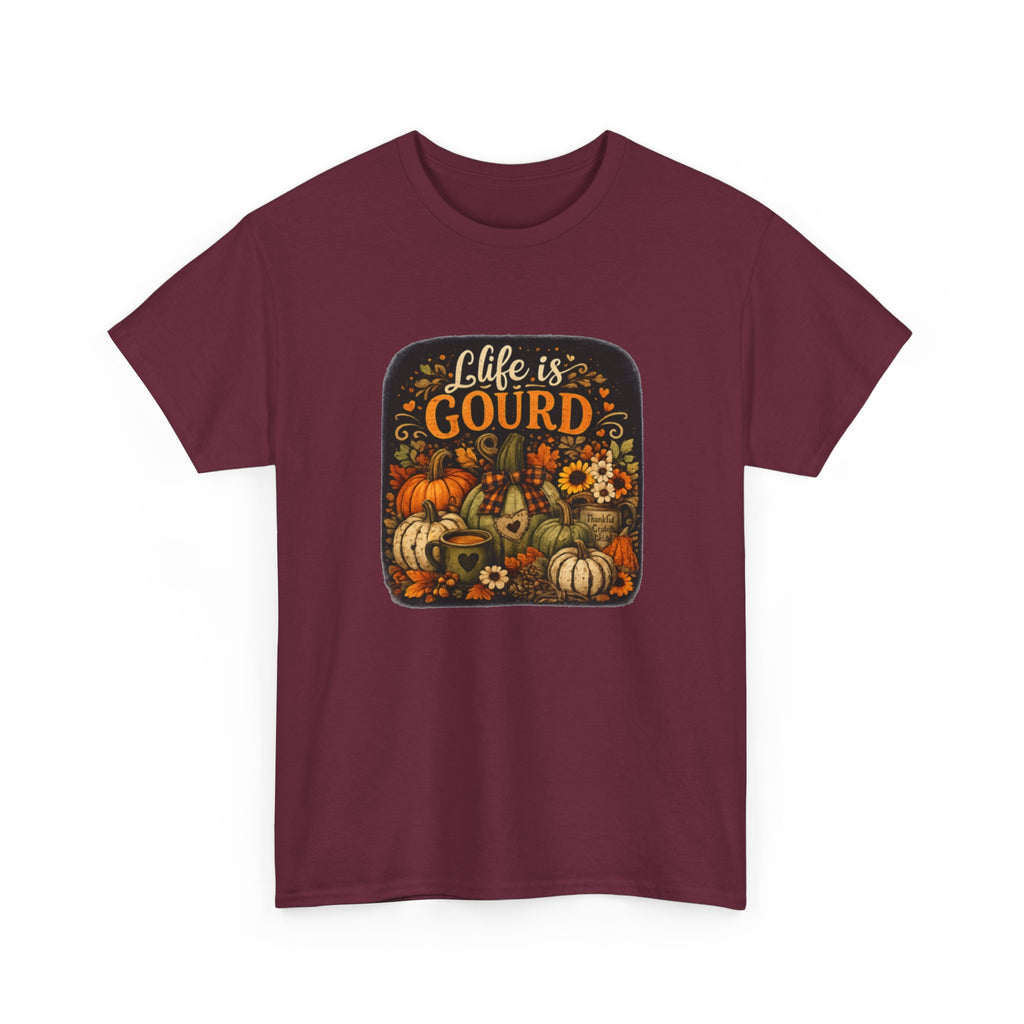 Life Is Gourd Fall T-Shirt — Pumpkin Harvest Thanksgiving Tee