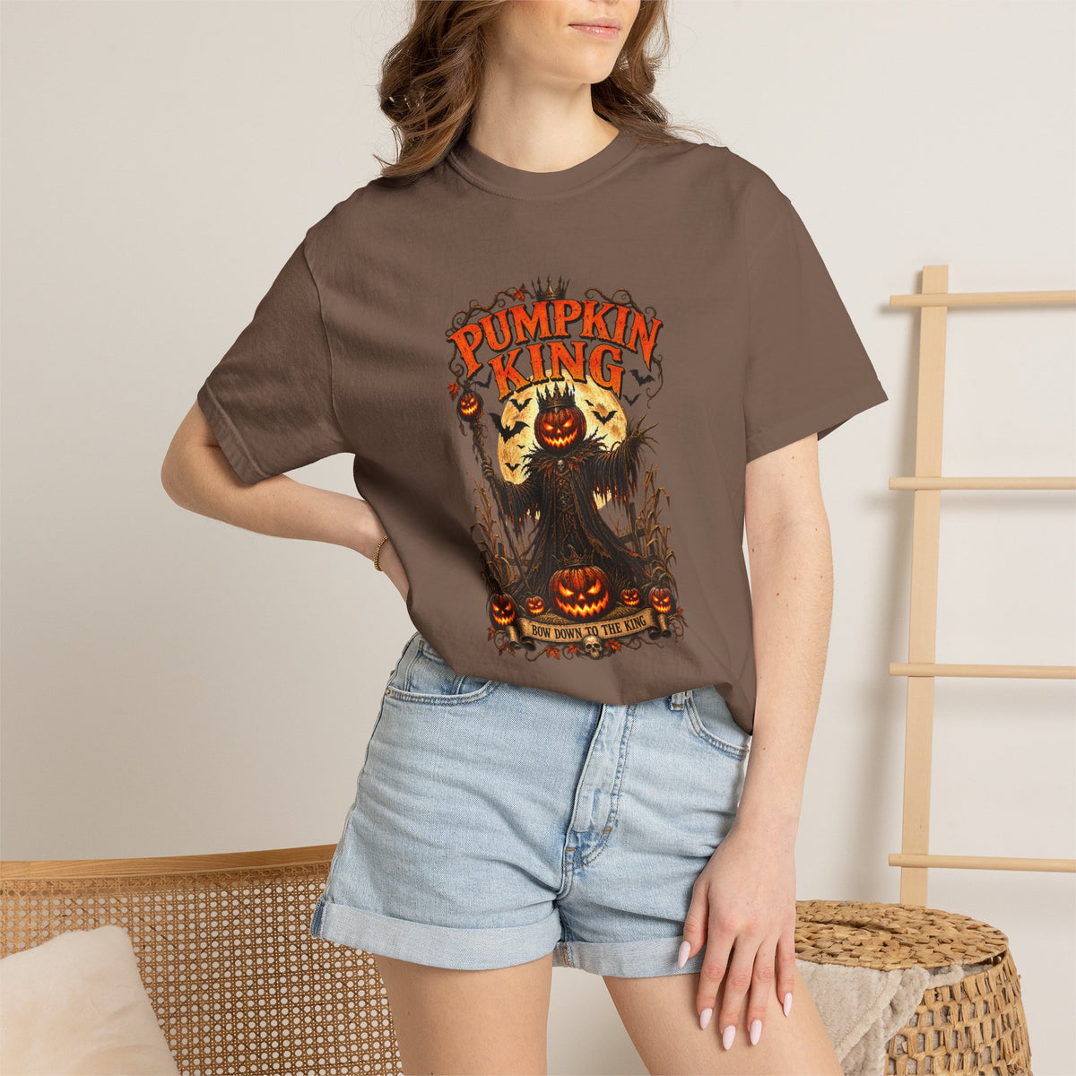 Pumpkin King spooky pumpkin monster T-shirt | Halloween jack-o'-lantern tee