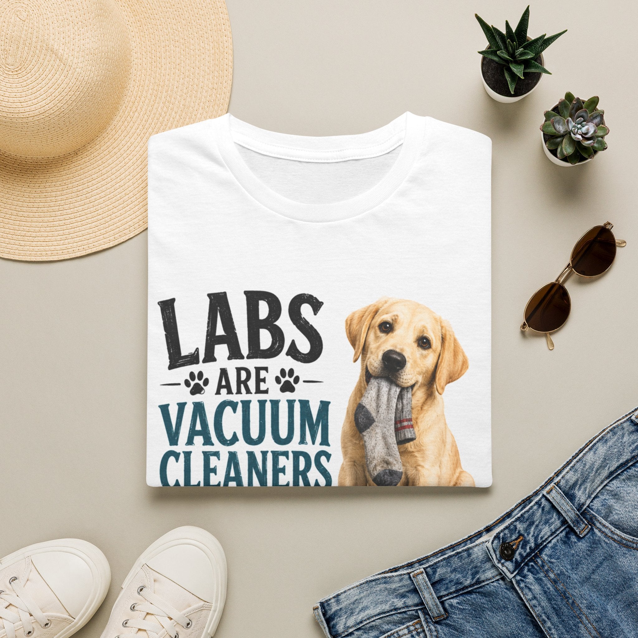 Labs Are Vacuum Cleaners T-Shirt — Funny Labrador Dog Lover Tee