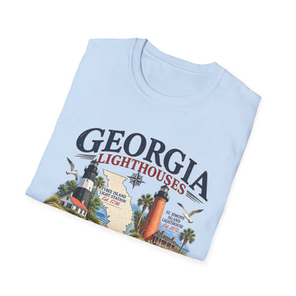 Georgia Lighthouses T-Shirt — Vintage Coastal Tee