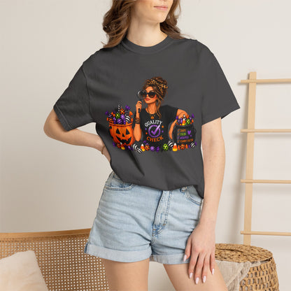 Mom Candy Inspector T-Shirt — Funny Halloween Trick-or-Treat Mom Tee