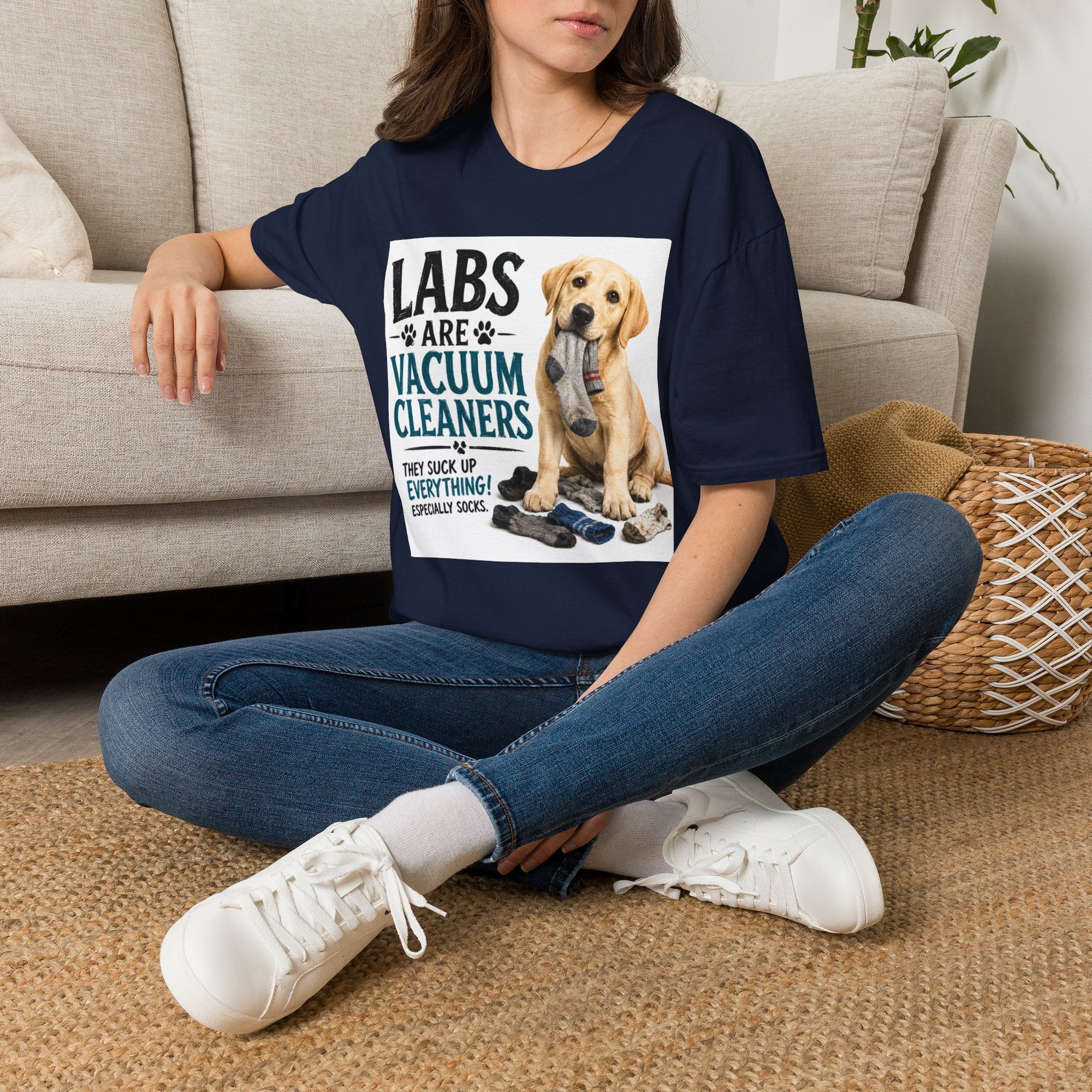 Labs Are Vacuum Cleaners T-Shirt — Funny Labrador Dog Lover Tee