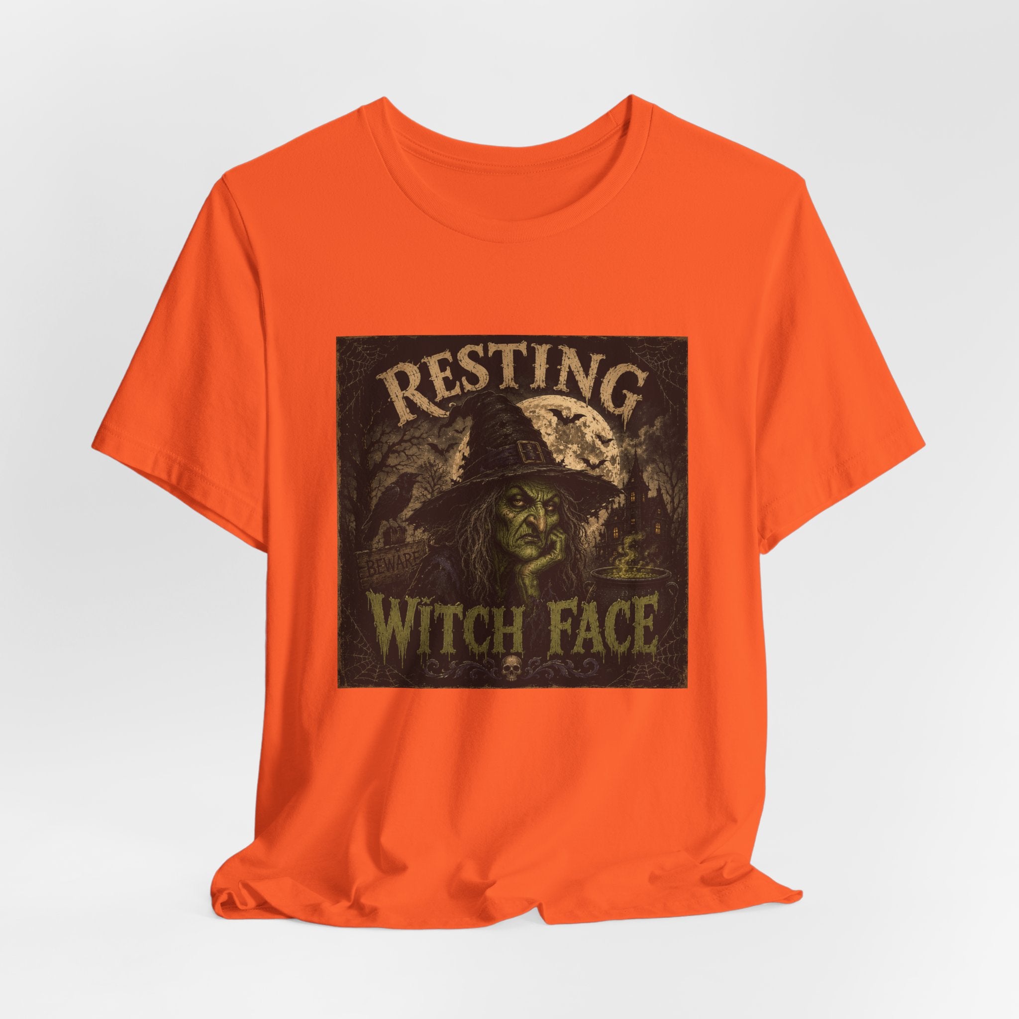 Resting Witch Face T-Shirt | Witch Illustration, Halloween Tee