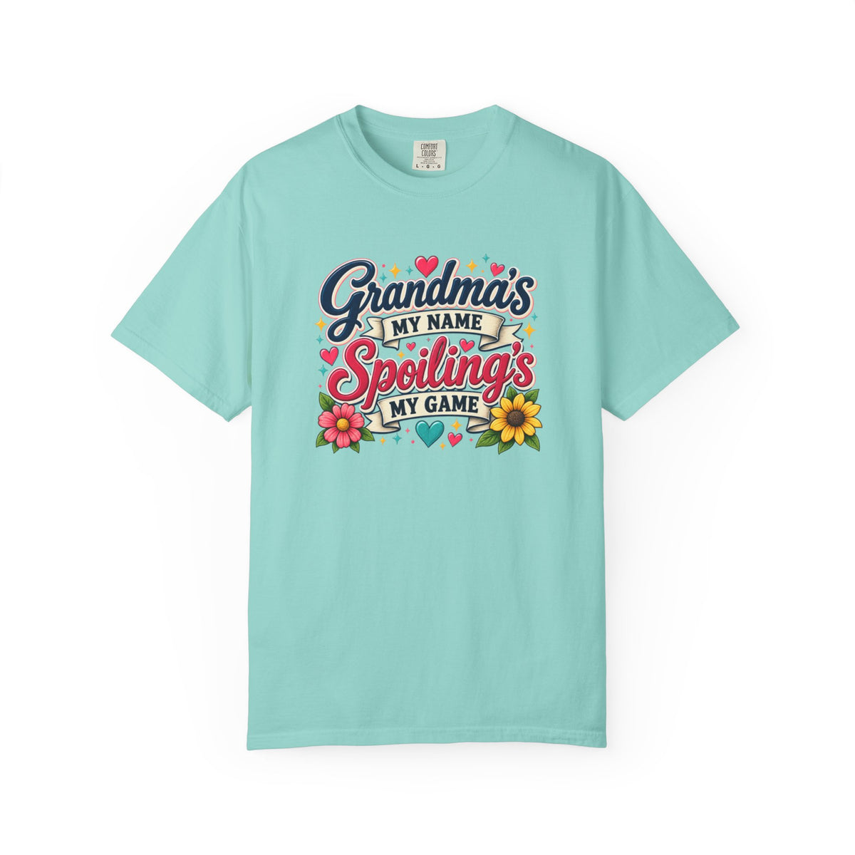 Grandma's My Name Spoiling's My Game T-Shirt | Floral Retro Design