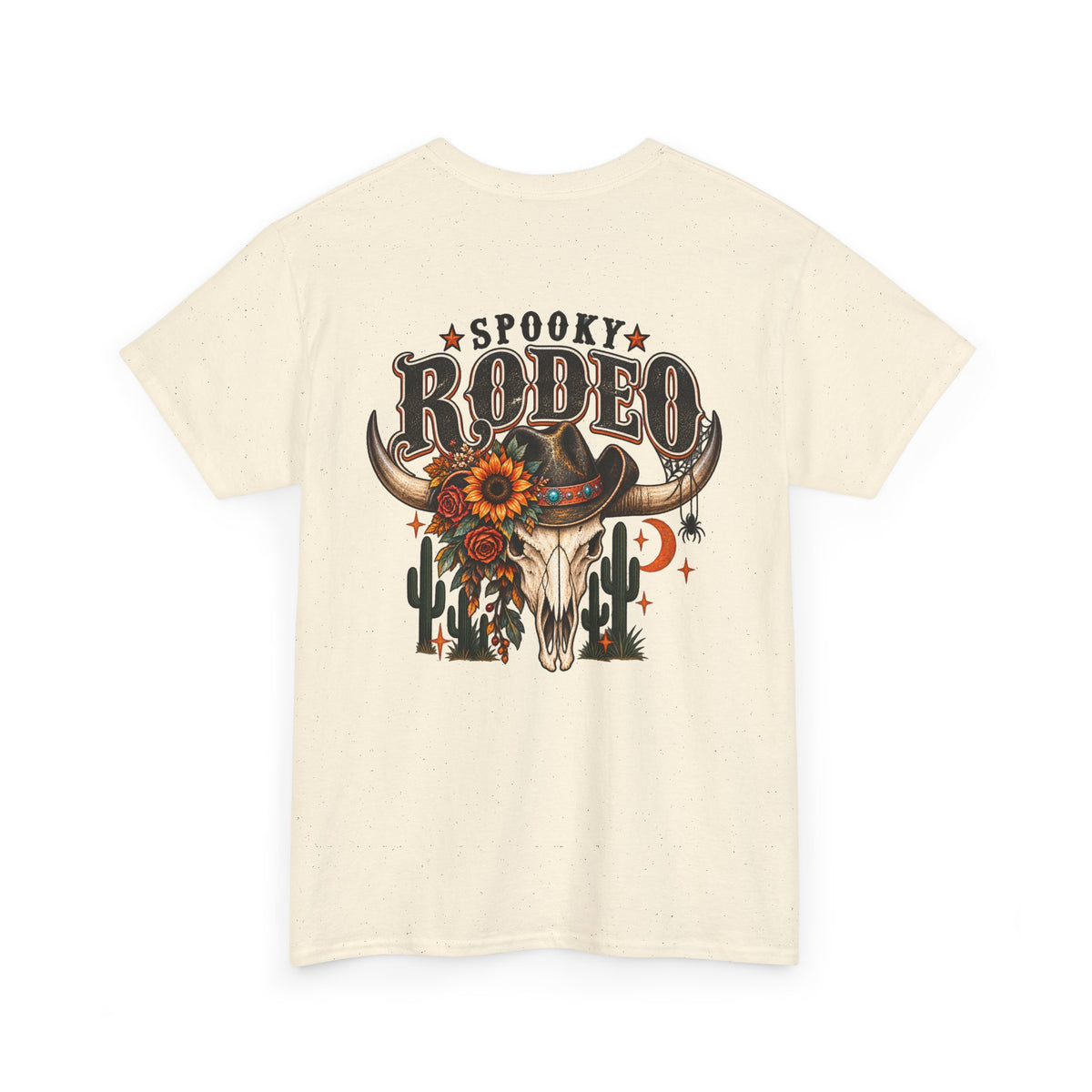 Spooky Rodeo Tee — Halloween Western Skull & Sunflower Graphic T-Shirt