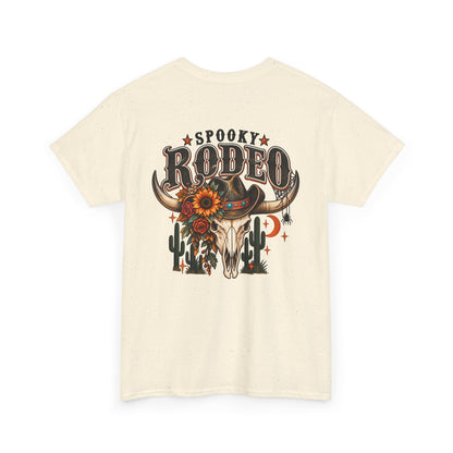 Spooky Rodeo Tee — Halloween Western Skull & Sunflower Graphic T-Shirt