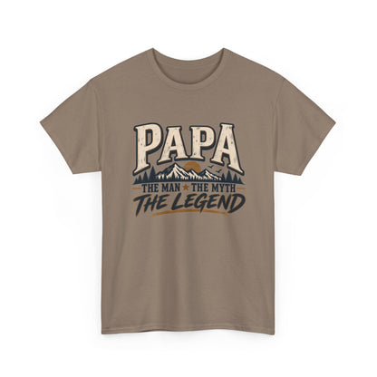 Papa T-Shirt — "Papa The Man The Myth The Legend" Vintage Dad Tee