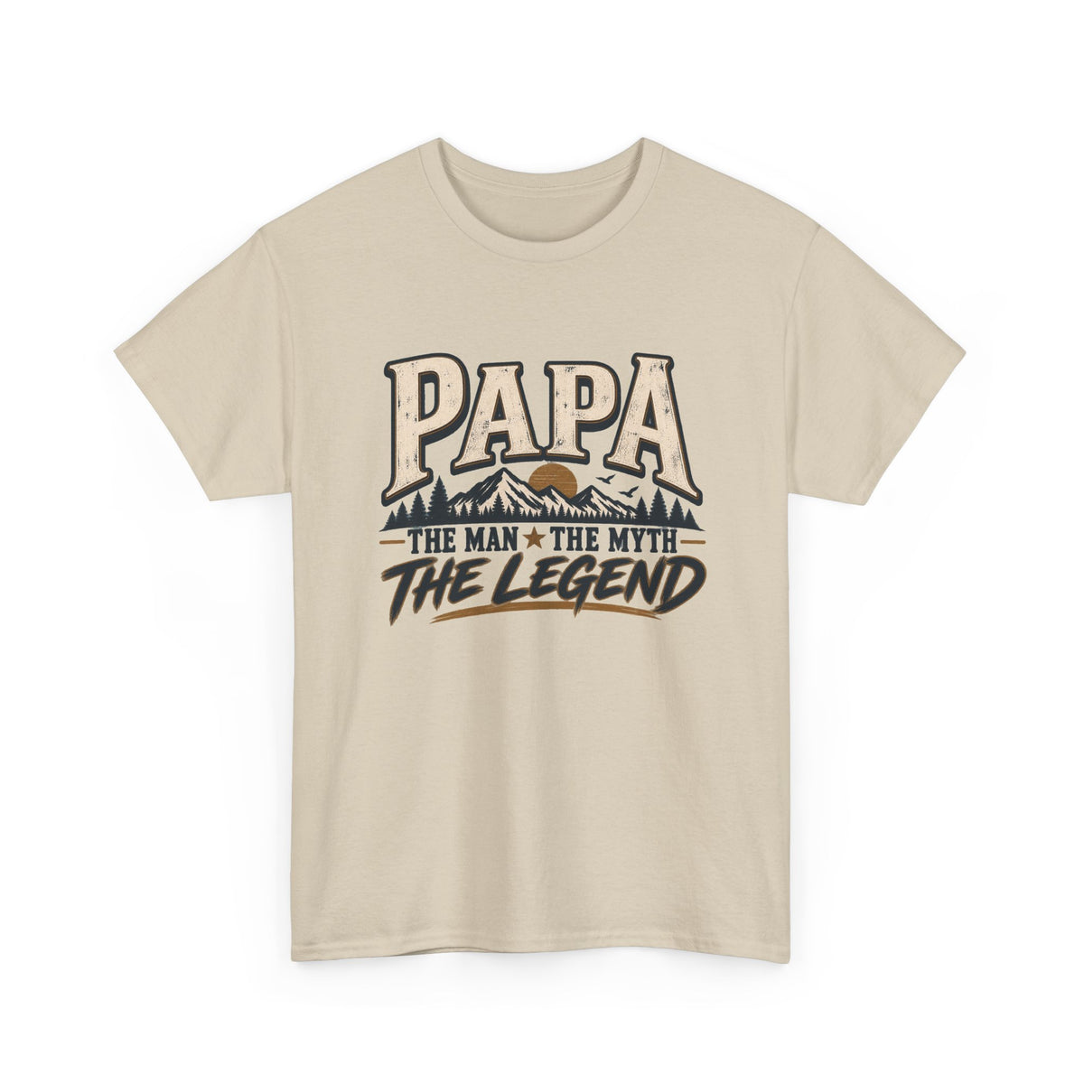 Papa T-Shirt — "Papa The Man The Myth The Legend" Vintage Dad Tee