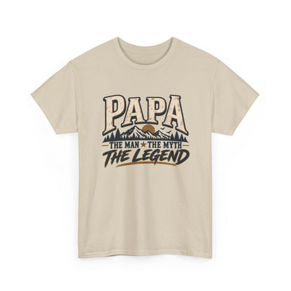 Papa T-Shirt — "Papa The Man The Myth The Legend" Vintage Dad Tee